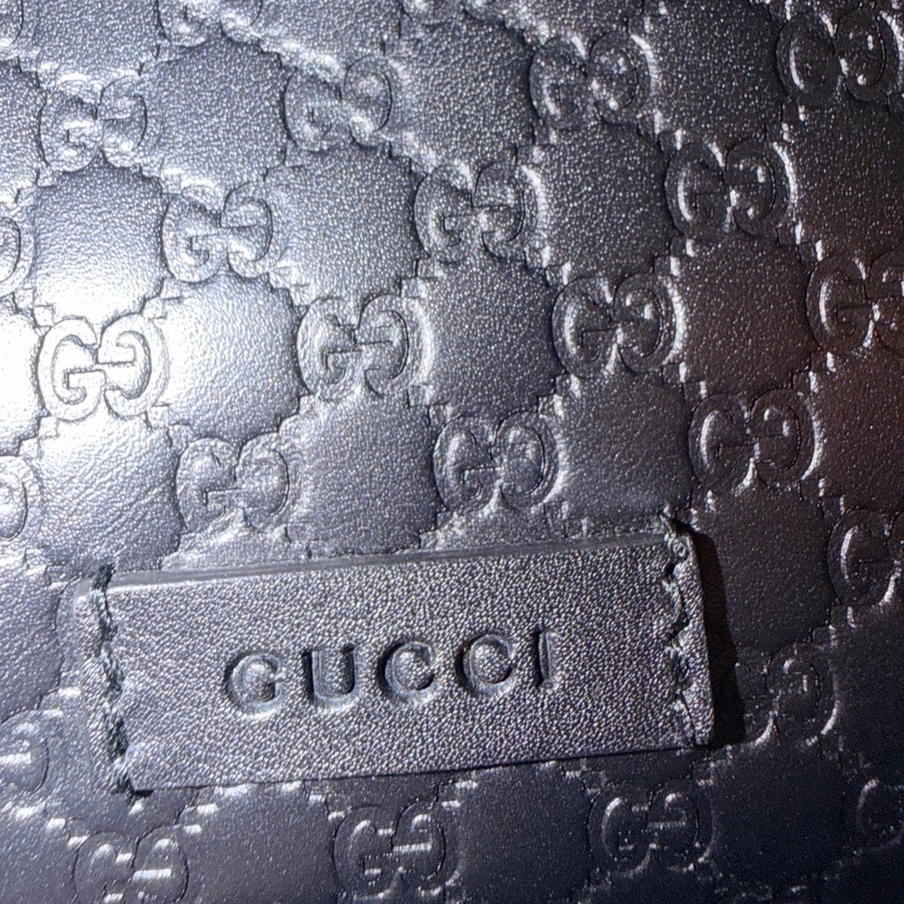 Gucci Black Embossed GG Leather Hobo Bag - Picture 8 of 12